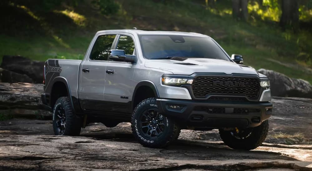 Grey 2026 Ram 1500 parked off-road